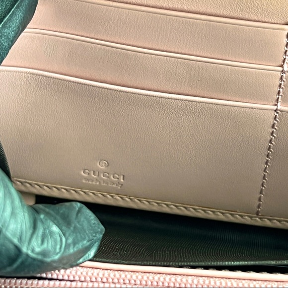 Gucci Cat Motif Continental Embossed GG Leather Zip Around Wallet in Pink - Picture 6 of 7